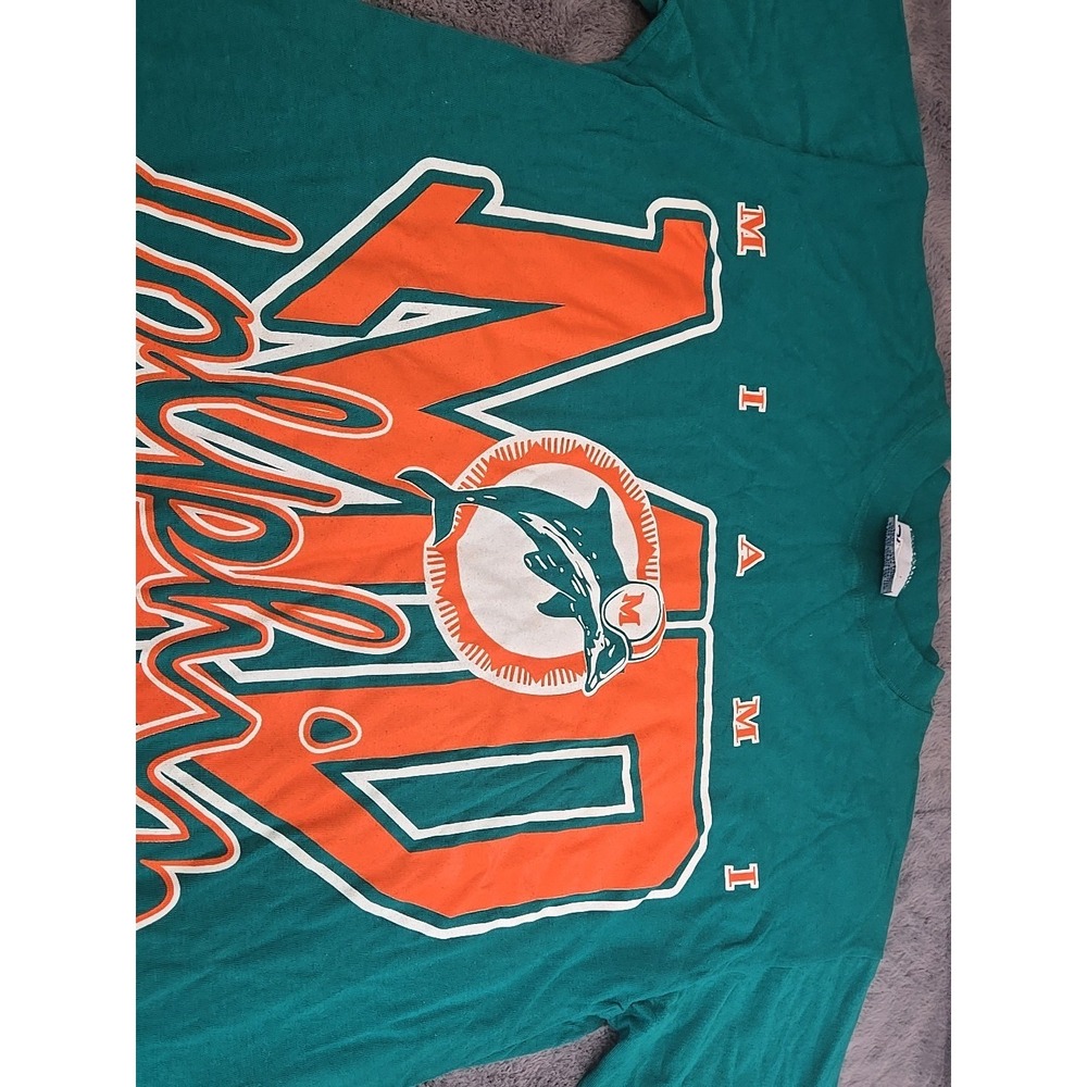 Vintage Miami Dolphins Shirt The Game 1993 NOS New With Tags Medium Deadstock - Picture 12 of 16